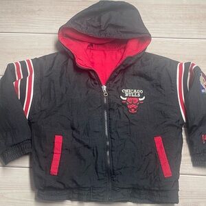 Vintage Chicago Bulls Pro Player Youth 10/12 Reversible Puffer Jacket Coat